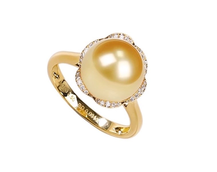 Emery South Sea Pearl and Diamond Ring